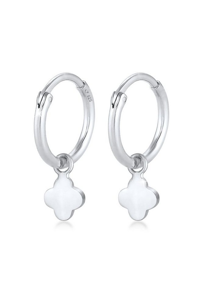 Elli Paar Creolen Creolen Kleeblatt Glück Symbol 925 Silber von Elli