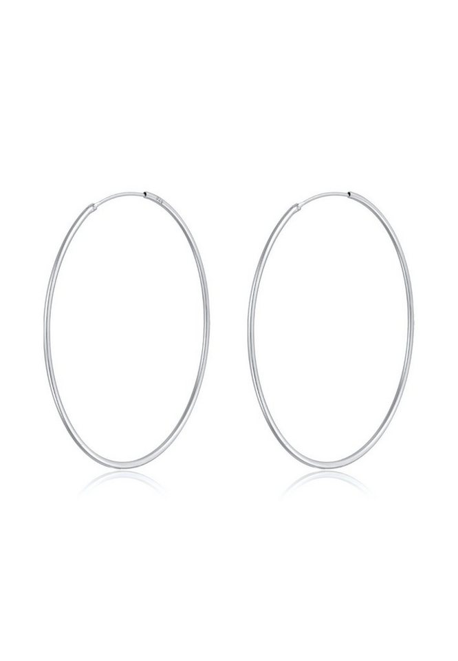 Elli Paar Creolen Creolen Rund Basic Klassisch 925 Silber von Elli