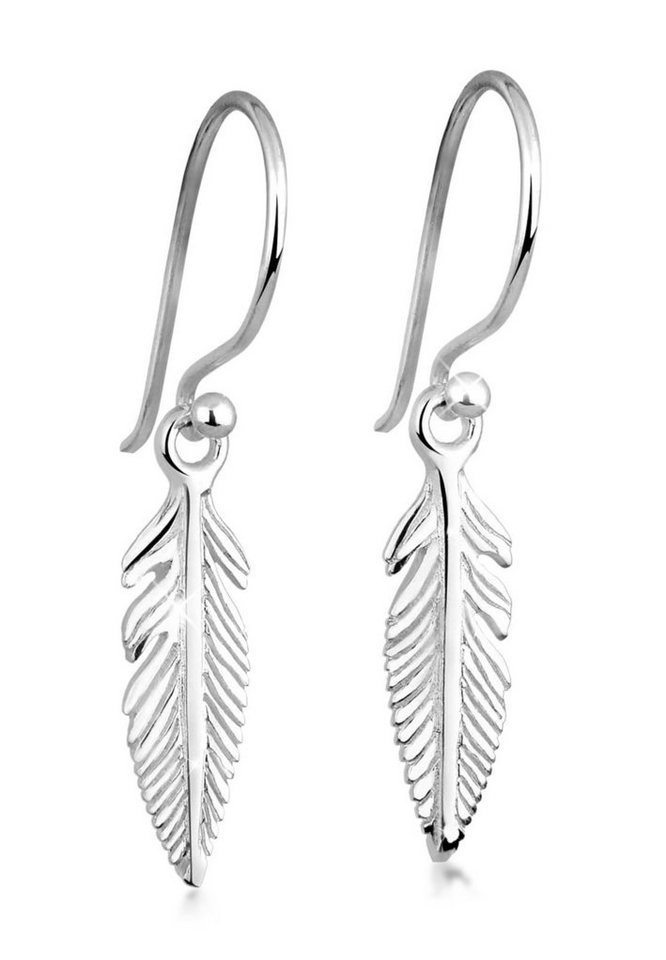 Elli Paar Ohrhänger Ohrhänger Feder 925 Sterling Silber, Feder Elli Paar Ohrhänger Ohrhänger Feder 925 Sterling Silber, Feder von Elli