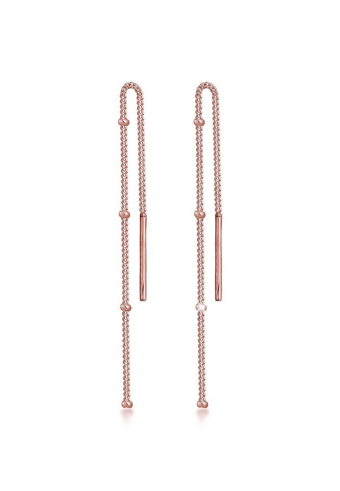 Elli Paar Ohrhänger Hänger Durchzieher Kugel Minimal Basic 925 Silber, Geo von Elli