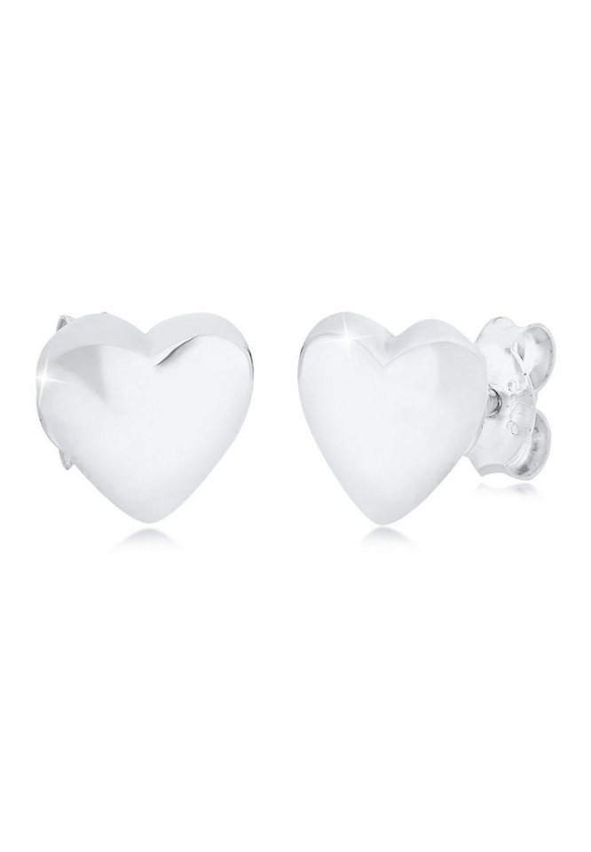 Elli Paar Ohrstecker Herz Liebe Basic Filigran 925 Sterling Silber von Elli