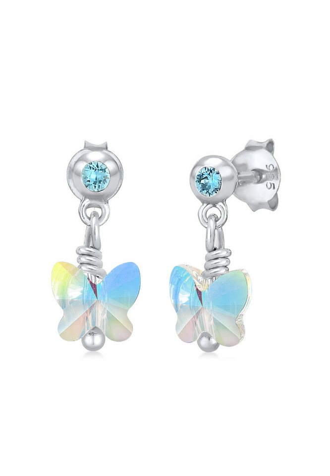 Elli Paar Ohrstecker Kinder Schmetterling Kristall 925 Silber, Schmetterling Elli Paar Ohrstecker Kinder Schmetterling Kristall 925 Silber, Schmetterling von Elli