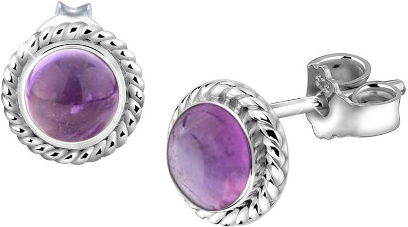 Elli Paar Ohrstecker Schmuck Geschenk Silber 925 Ohrringe, mit Howlith oder Amethyst von Elli