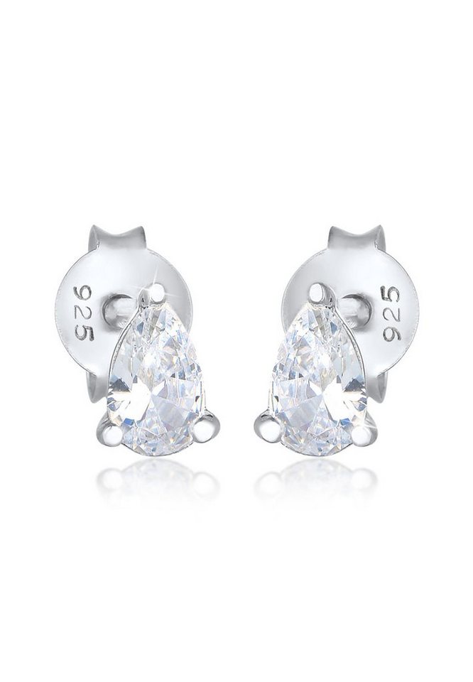 Elli Paar Ohrstecker Ohrstecker Tropfen Zirkonia 925 Silber, Tropfen Elli Paar Ohrstecker Ohrstecker Tropfen Zirkonia 925 Silber, Tropfen von Elli