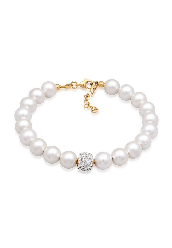 Elli Perlenarmband Imitationsperlen 925 Silber von Elli