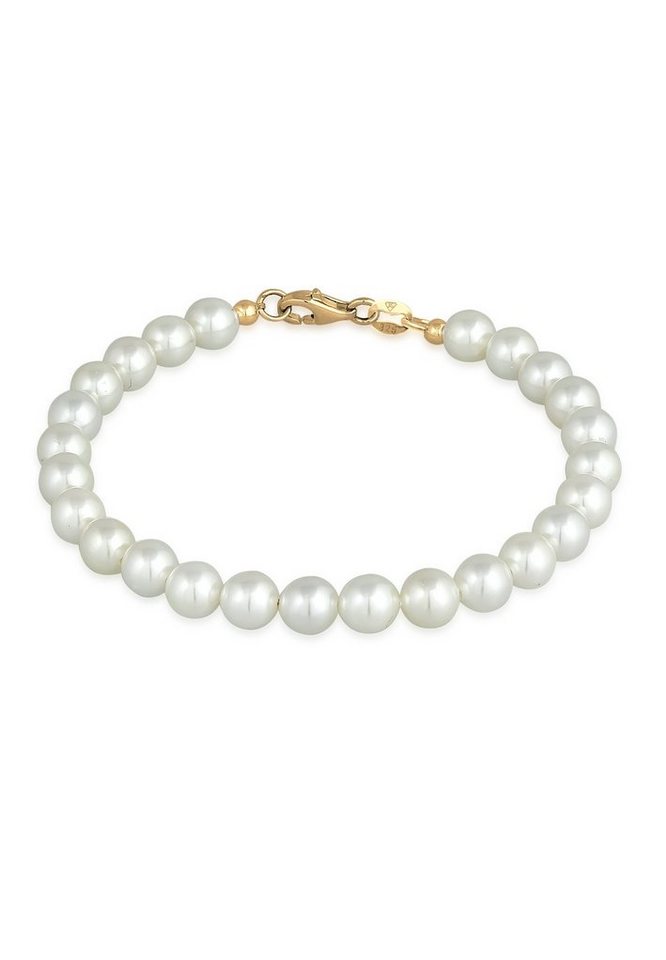 Elli Perlenarmband Zeitlos aus Muschelkernperlen 925 Silber von Elli