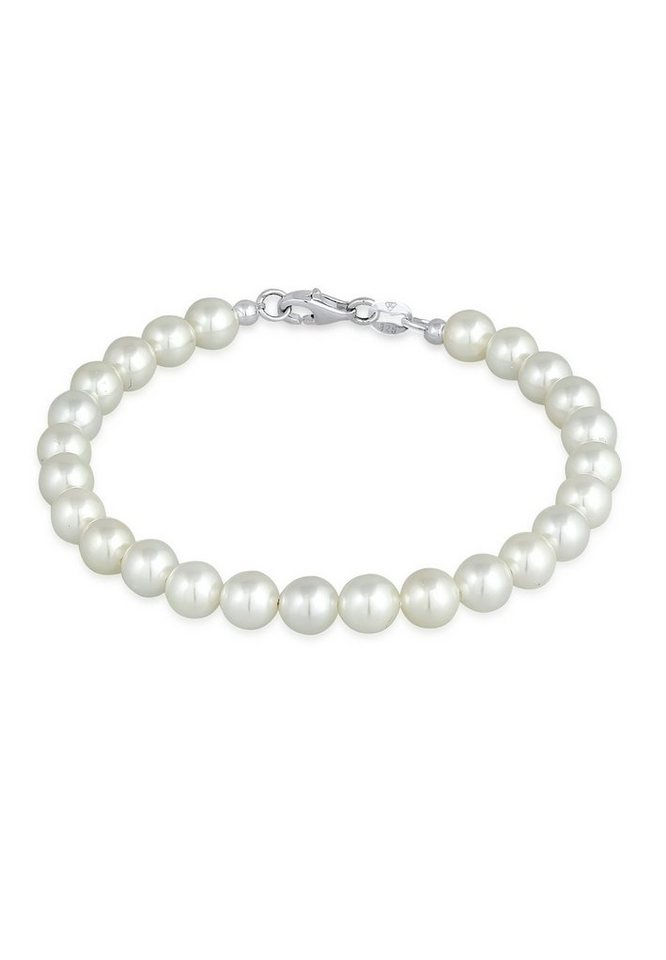 Elli Perlenarmband Zeitlos aus Muschelkernperlen 925 Silber von Elli