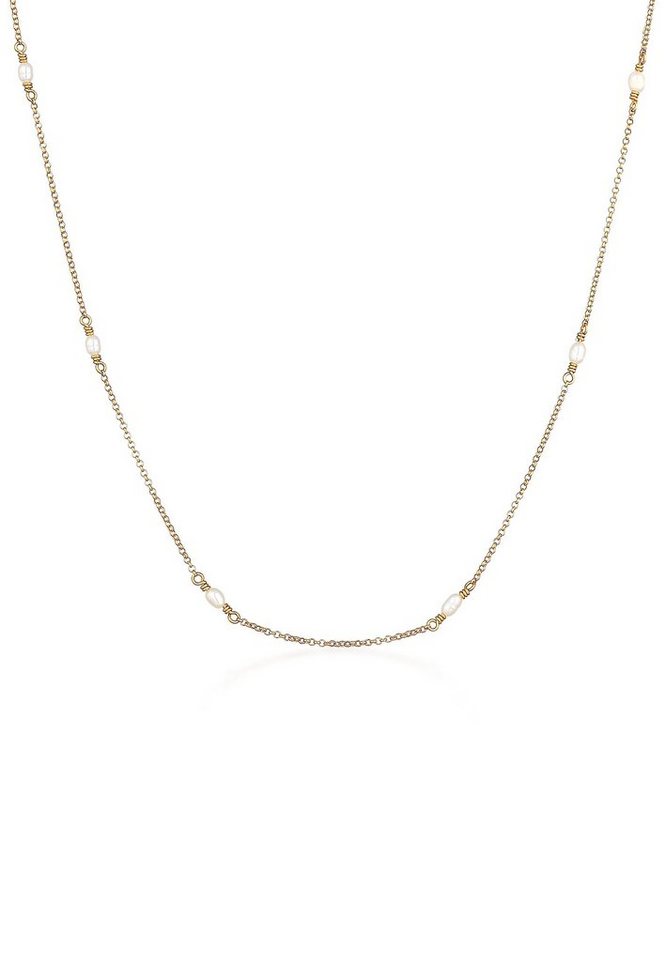 Elli Perlenkette Süßwasserzuchtperlen Basic Zart 925 Silber von Elli