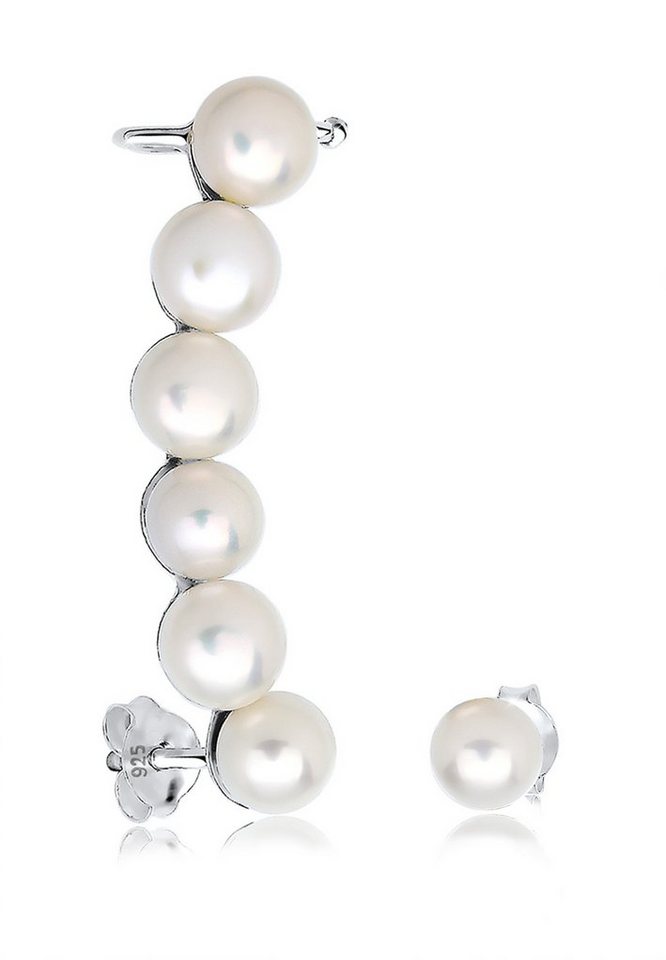 Elli Perlenohrringe Süßwasserzuchtperle Earcuff Statement 925 Silber von Elli