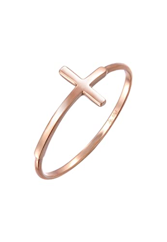 Elli PREMIUM Ring Damen Kreuz Motiv Modern aus 750 Roségold Elli PREMIUM Ring Damen Kreuz Motiv Modern aus 750 Roségold von Elli