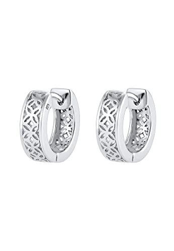 Elli PREMIUM Ohrringe Damen Creole Ornament in 925 Sterling Silber von Elli