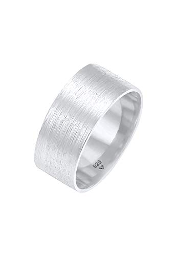 Elli Ring Damen Band Breit Matt Gebürstet Basic in 925 Sterling Silber von Elli