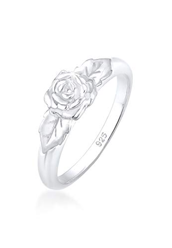 Elli Ring Damen Band Rosen Symbol Floral Vintage Look in 925 Sterling Silber von Elli