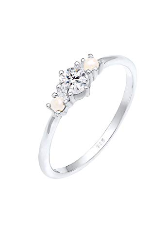 Elli Ring Damen Bandring Synthetische Perlen in 925 Sterling Silber Elli Ring Damen Bandring Synthetische Perlen in 925 Sterling Silber von Elli