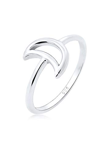 Elli Ring Damen Halbmond Astro in 925 Sterling Silber von Elli