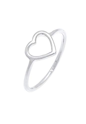 Elli Ring Damen Herz Cut Out Filigran Trend in 925 Sterling Silber von Elli