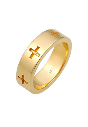 Elli Ring Damen Kreuz Motiv Basic aus 925 Sterling Silber von Elli