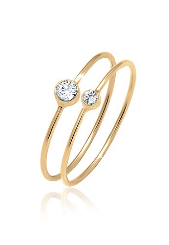 Elli Ring Damen Set Elegant Basic mit Kristallen in 925 Sterling Silber Elli Ring Damen Set Elegant Basic mit Kristallen in 925 Sterling Silber von Elli
