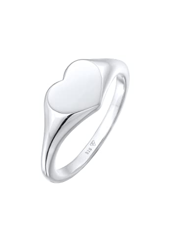 Elli Ring Damen Siegel Herz Liebe Symbol in 925 Sterling Silber von Elli