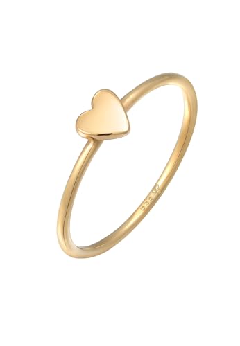 Elli Ring Damen Stapel Herz Liebe Verlobung in 585 Gelbgold von Elli