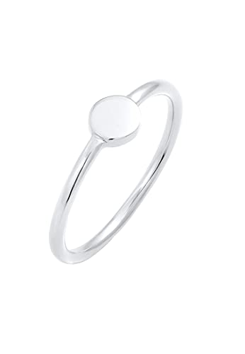 Elli Ring Damen Stapelring Plättchen Geo Basic Trend Blogger in 925 Sterling Silber von Elli