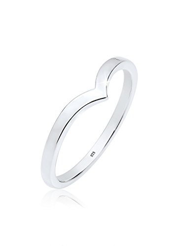 Elli Ring Damen V-Form Stacking Trend in 925 Sterling Silber von Elli