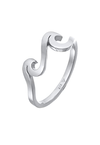 Elli Ring Damen Wellen Maritim Basic in 925 Sterling Silber von Elli