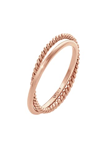 Elli Ring Damen Wickel Klassisch Filigran Twisted Trend in 925 Sterling Silber von Elli
