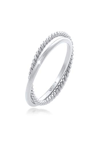 Elli Ring Damen Wickel Klassisch Filigran Twisted Trend in 925 Sterling Silber von Elli