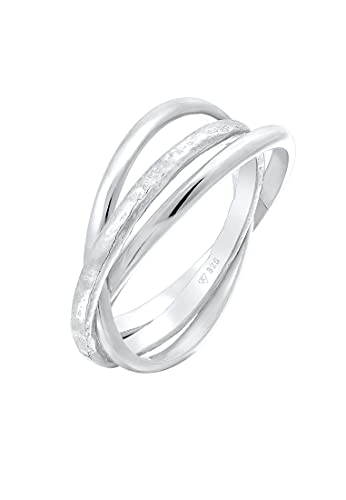 Elli Ring Damen Wickelring Trinity Basic Klassisch in 925 Sterling Silber von Elli