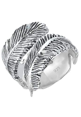 Elli Ring Damen Wickelring Feder Oxid in 925 Sterling Silber Elli Ring Damen Wickelring Feder Oxid in 925 Sterling Silber von Elli