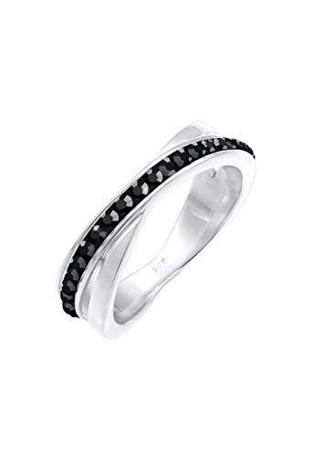 Elli Ring Damen Wickelring mit Kristallen Klassisch in 925 Sterling Silber von Elli