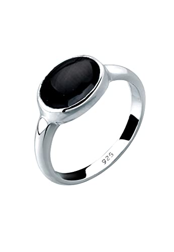 Elli Ring Damen mit Onyx Edelstein in 925 Sterling Silber von Elli