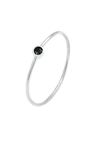 Elli Ring Damen Stacking Minimal Filigran mit Kristall in 925 Sterling Silber (48) von Elli