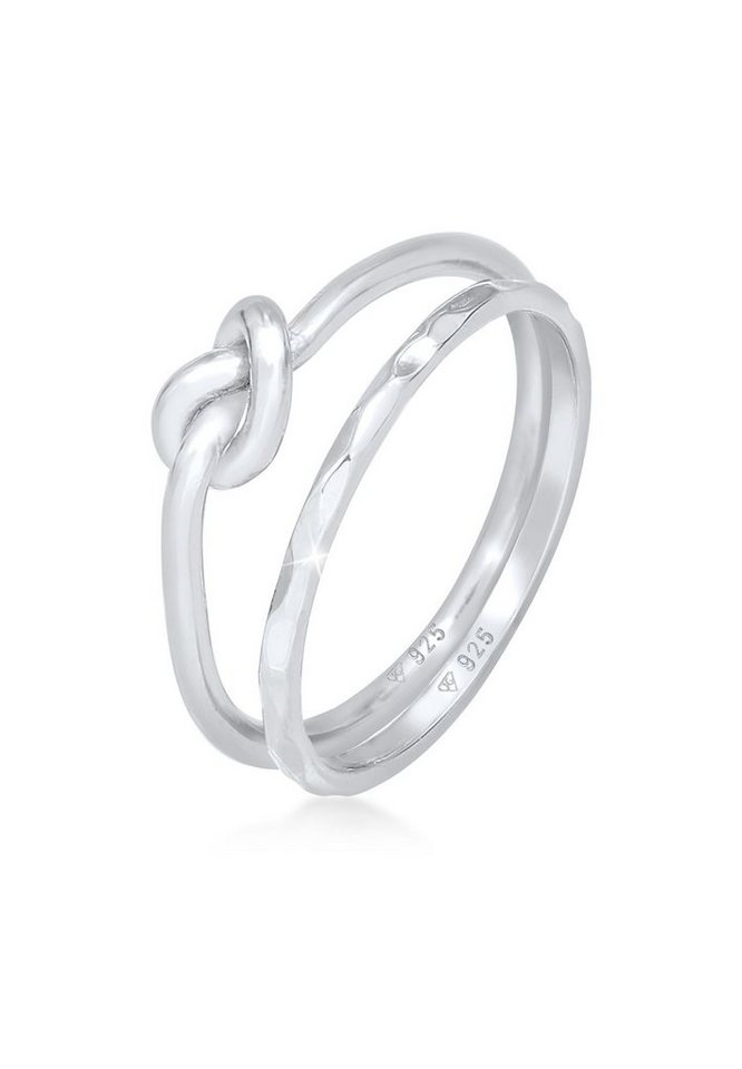 Elli Ring-Set Knoten Verknotet Trend Basic 2er Set 925 Silber, Knoten von Elli