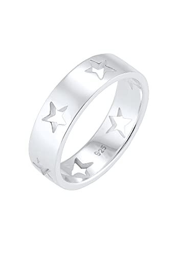 Elli Ring Damen Sterne Astro Cut Out in 925 Sterling Silber von Elli