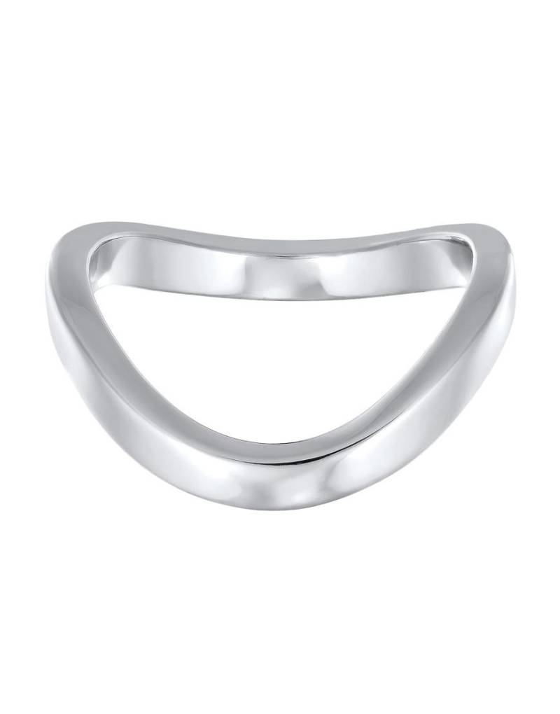 Elli - Schlichter Ring in Silber mit filigranem Wellendesign von Elli