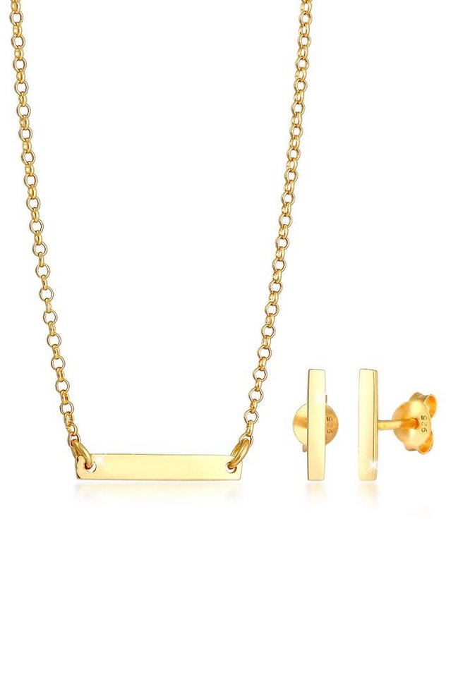 Elli Schmuckset Basic Stab Geo Trend Silber 2er Set 925 Silber, Geo von Elli