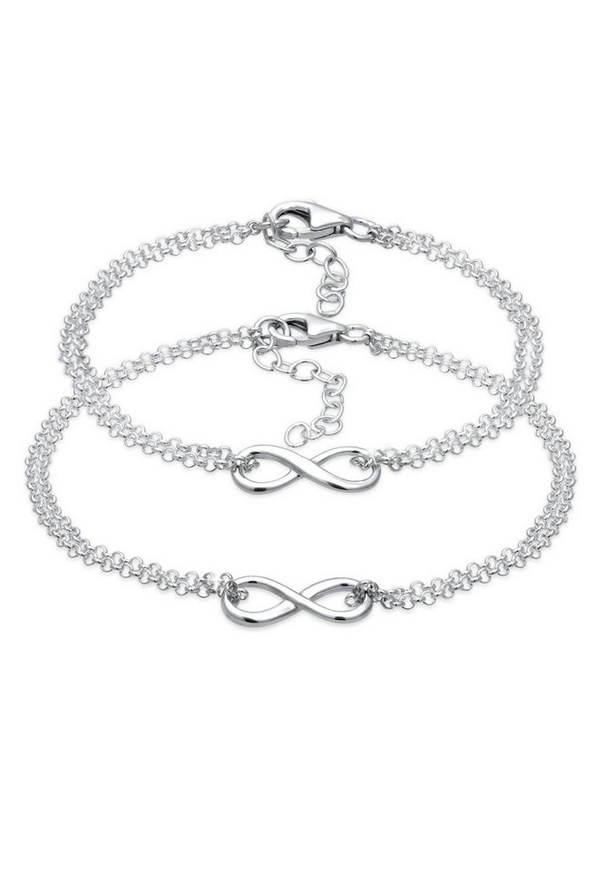 Elli Schmuckset Set Armband Mutter & Tochter Unendlichkeit 925 Sterling Silber von Elli