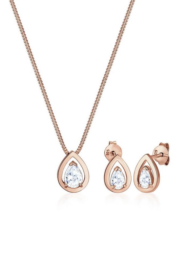 Elli Schmuckset Set Tropfen Zirkonia Weiß 925 Sterling Silber Elli Schmuckset Set Tropfen Zirkonia Weiß 925 Sterling Silber von Elli