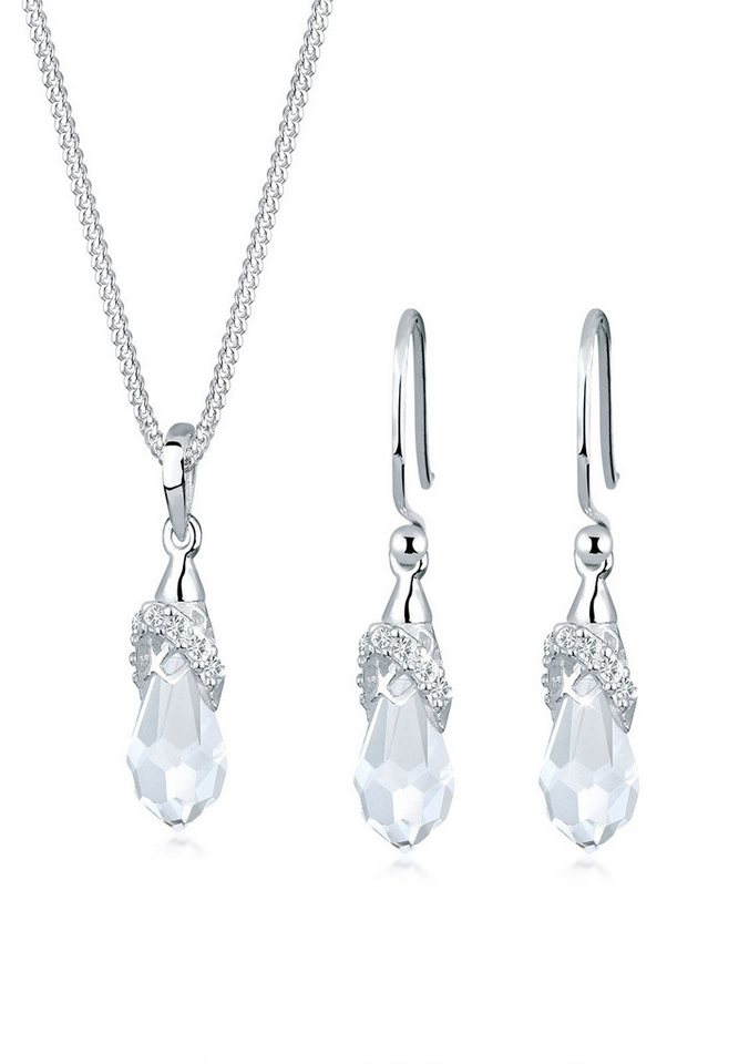 Elli Schmuckset Tropfen 925 Silber, mit Kristallen von Swarovski® von Elli