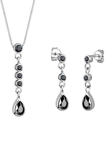 Elli Schmuckset Tropfen Zirkonia 925 Sterling Silber von Elli