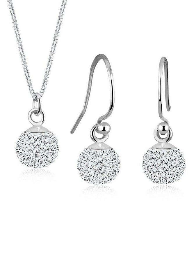 Elli Schmuckset Weiß 925 Sterling Silber, mit Kristallen von Swarovski® von Elli