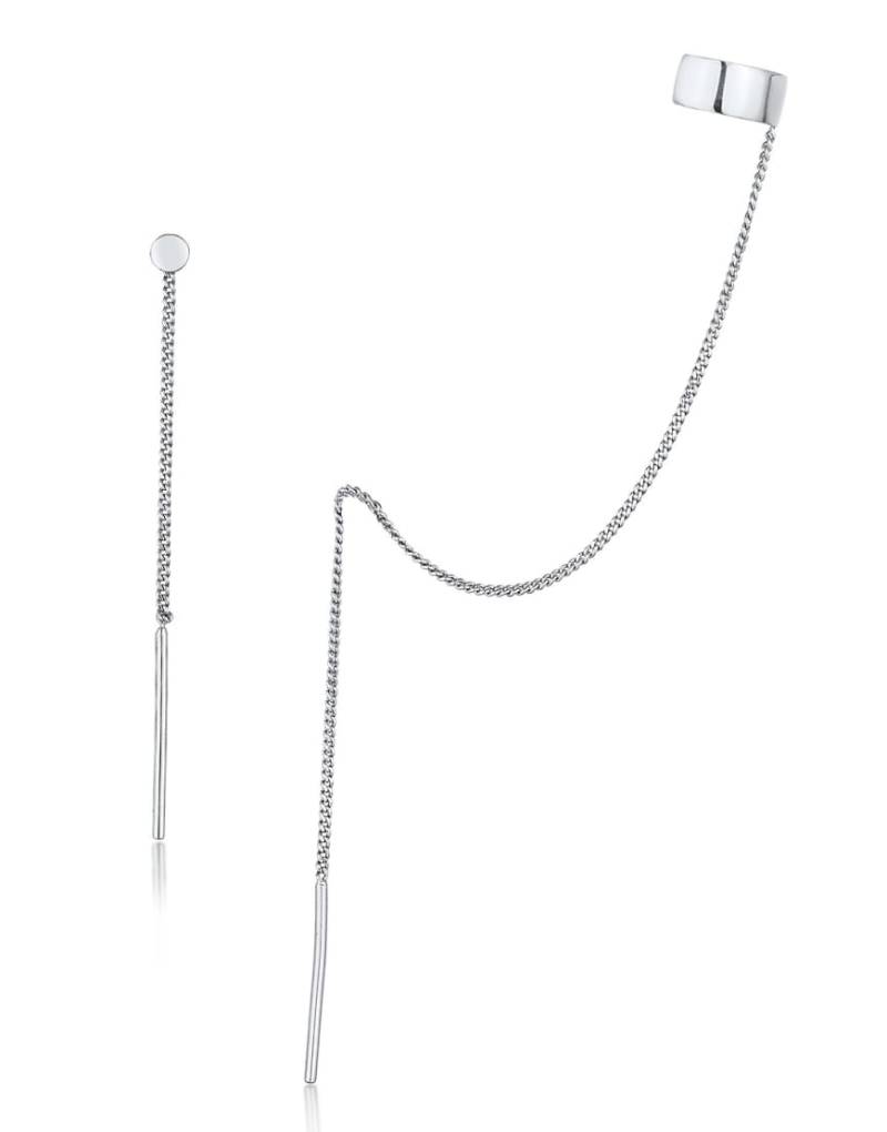 Elli - Set mit silberfarbenen Ohrklemmen aus 925er-Sterlingsilber für festliche Anlässe/Silvester von Elli