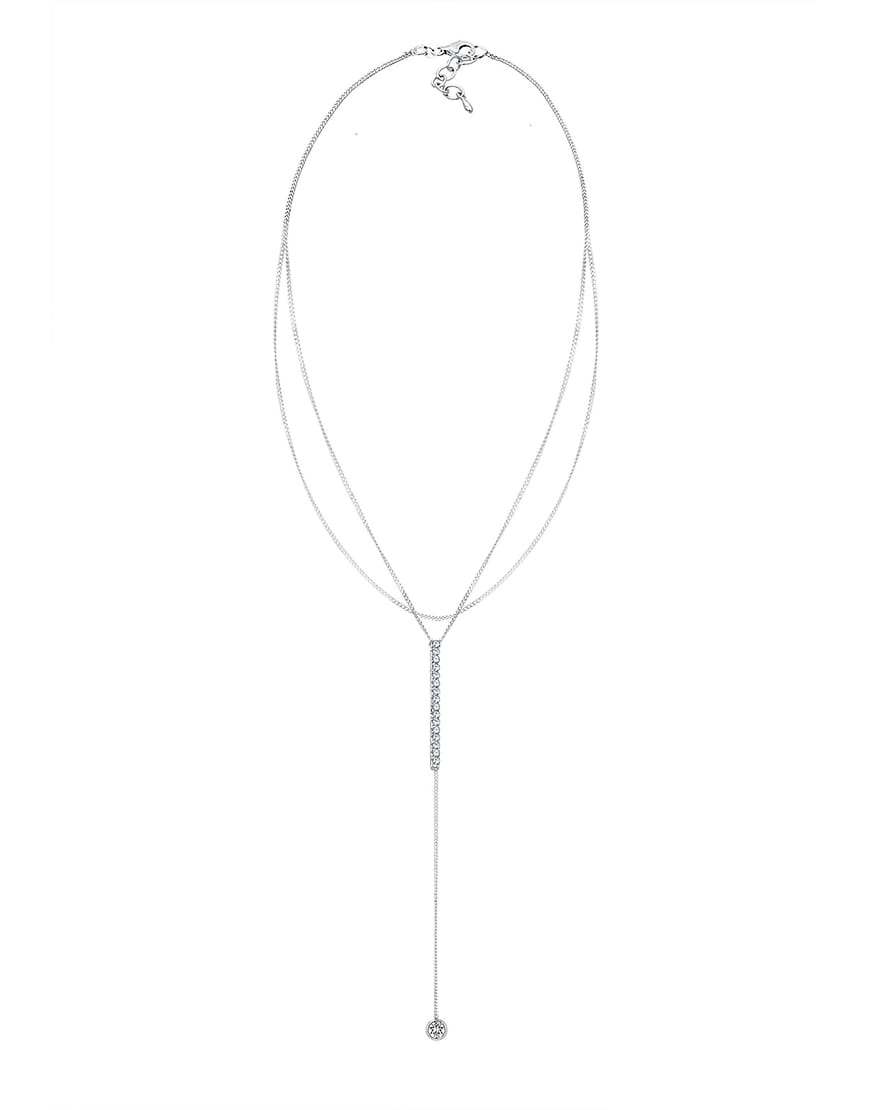 Elli - Silberfarbene Y-Halskette aus 925er Sterlingsilber mit Strasssteinchen und Solitär-Design Elli - Silberfarbene Y-Halskette aus 925er Sterlingsilber mit Strasssteinchen und Solitär-Design von Elli