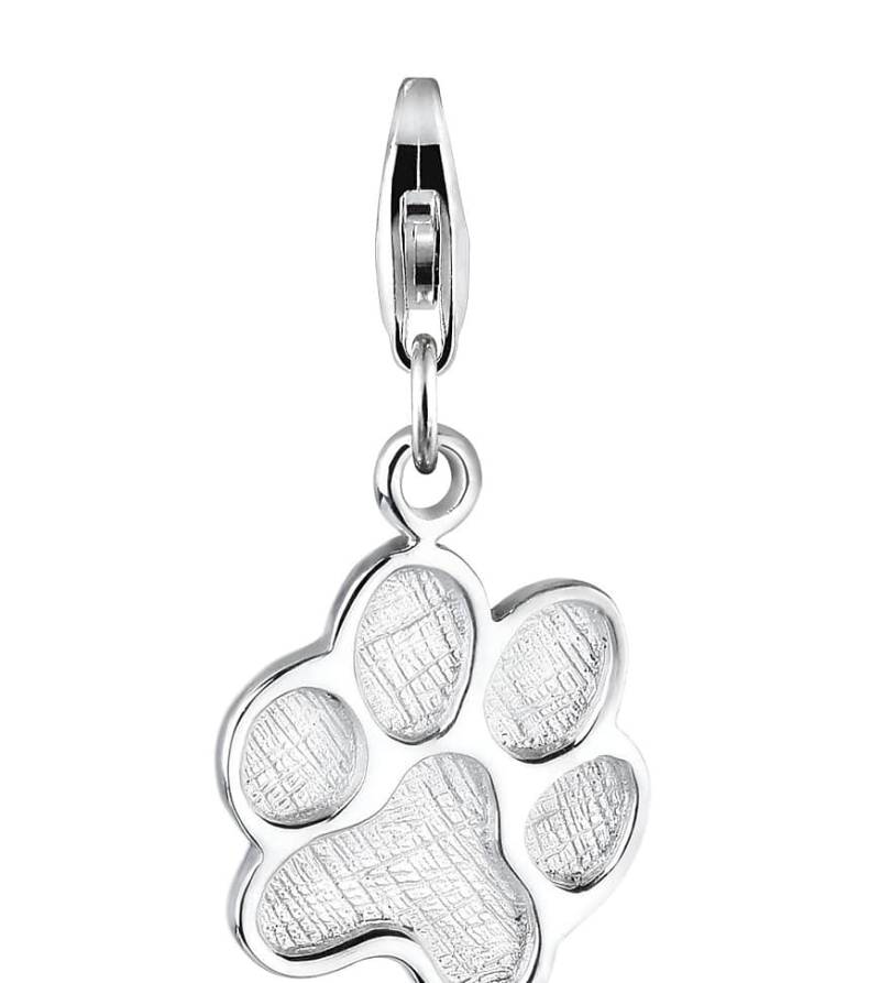 Elli - Silberfarbener Katzen-/Hundepfoten-Anhänger aus 925er-Sterlingsilber von Elli