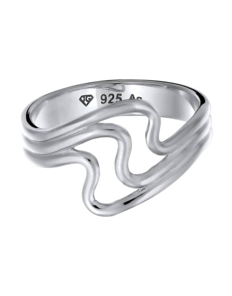 Elli - Silberfarbener Ring aus 925er-Sterlingsilber mit wellenförmigem Design für den Sommer/Strand Elli - Silberfarbener Ring aus 925er-Sterlingsilber mit wellenförmigem Design für den Sommer/Strand von Elli