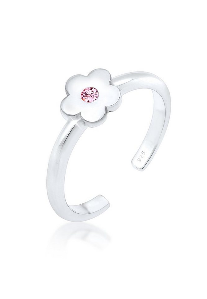 Elli Silberring Kinder Blume Kristall 925 Silber, Blume Elli Silberring Kinder Blume Kristall 925 Silber, Blume von Elli