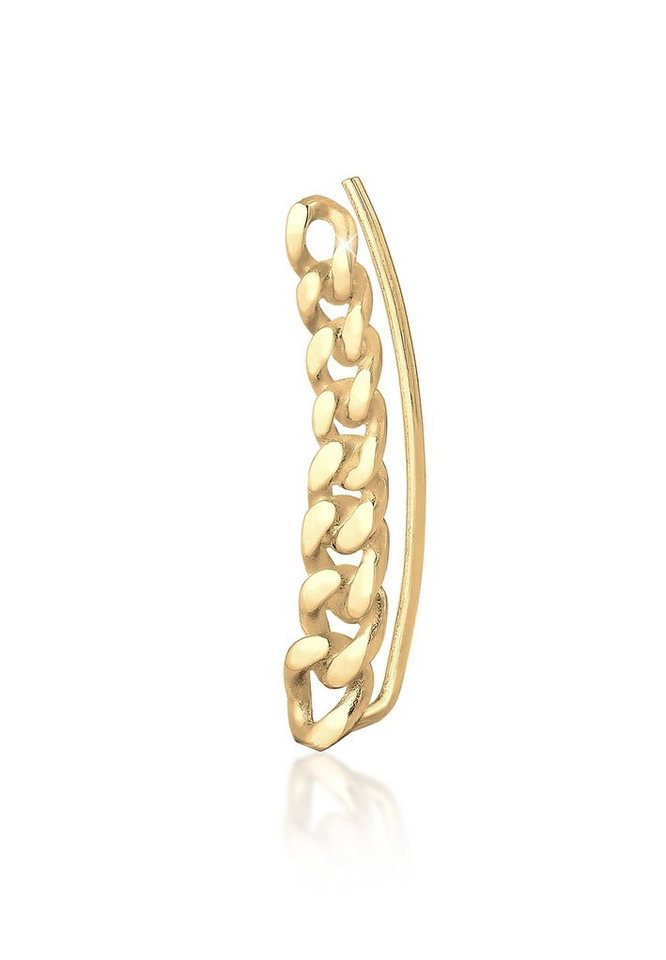 Elli Single-Ohrhaken Single Earclimber Panzerkette 925 Sterling Silver von Elli