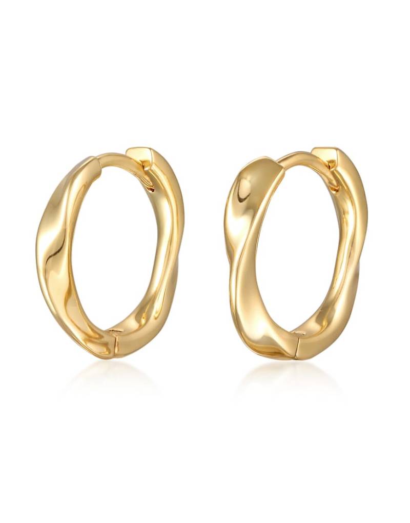 Elli - Verdrehte Damen-Creolen in Gold-Goldfarben von Elli